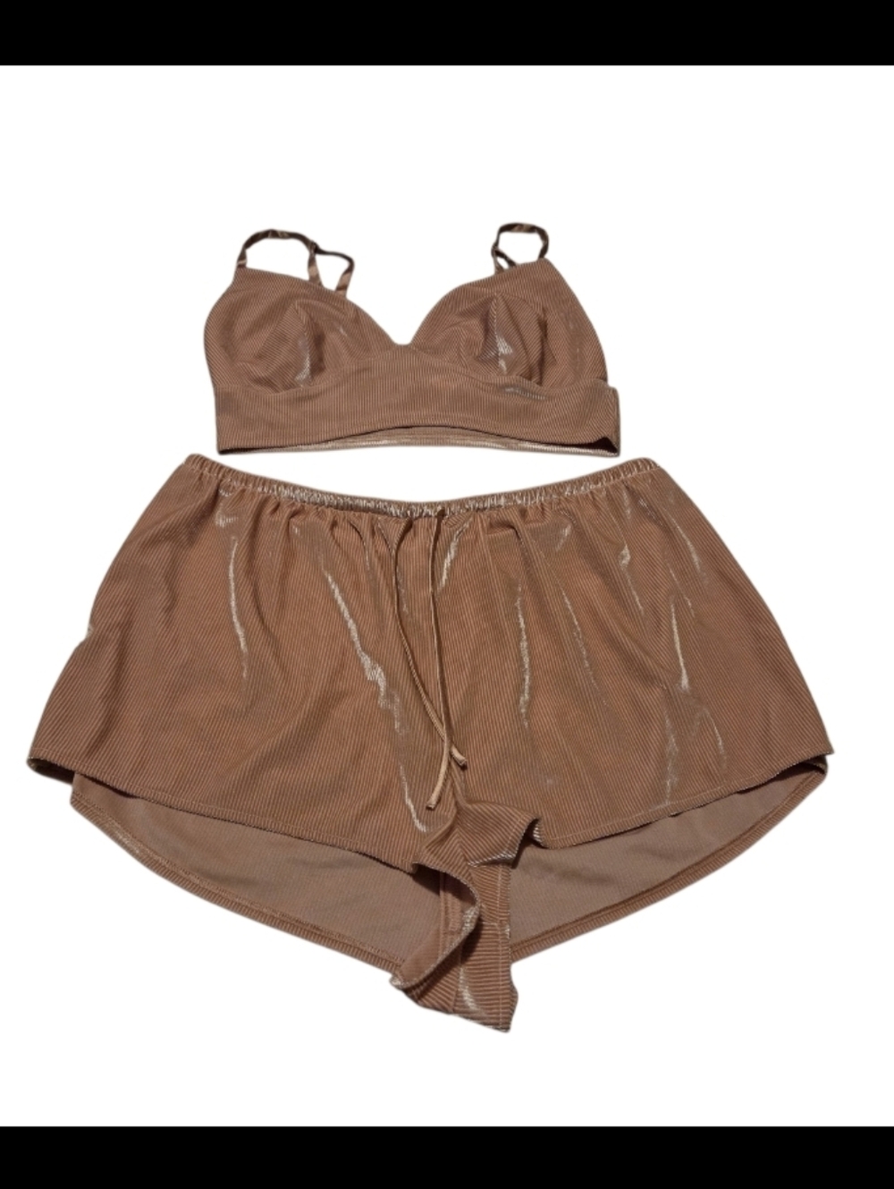 Women’s Medium  Victoria's Secret Shimmer Lounge Set - Burnt Orange